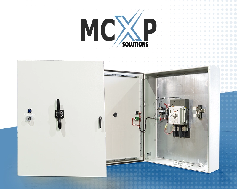 1200A enclosed molded case circuit breaker assembly in industrial enclosure